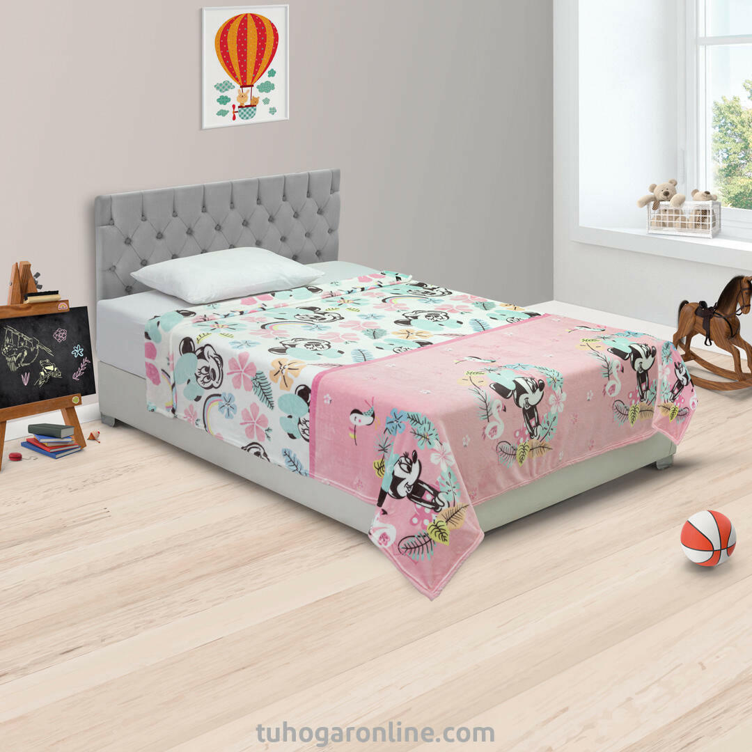 COBIJA INFANTIL PIEL DE DURAZNO DISNEY MINNIE