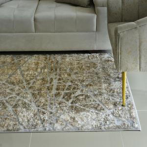 Alfombra Kabul 120X170 tipo turca Dorada Beige Cruzada