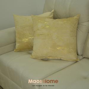 Cojines Diamantino 45x45 x2 Dorado