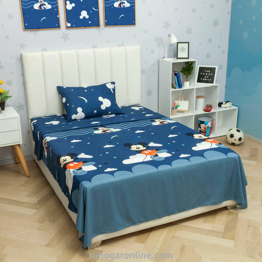 JUEGOS DE SÁBANAS CAMA SENCILLA DISNEY  MICKEY JR  