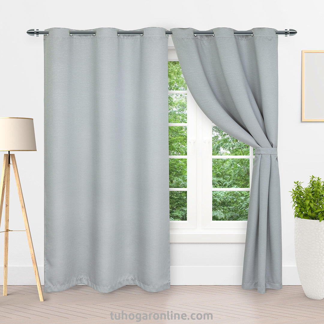 CORTINA BLACK OUT ANTI-LUZ BÁLTICA PLATEADA