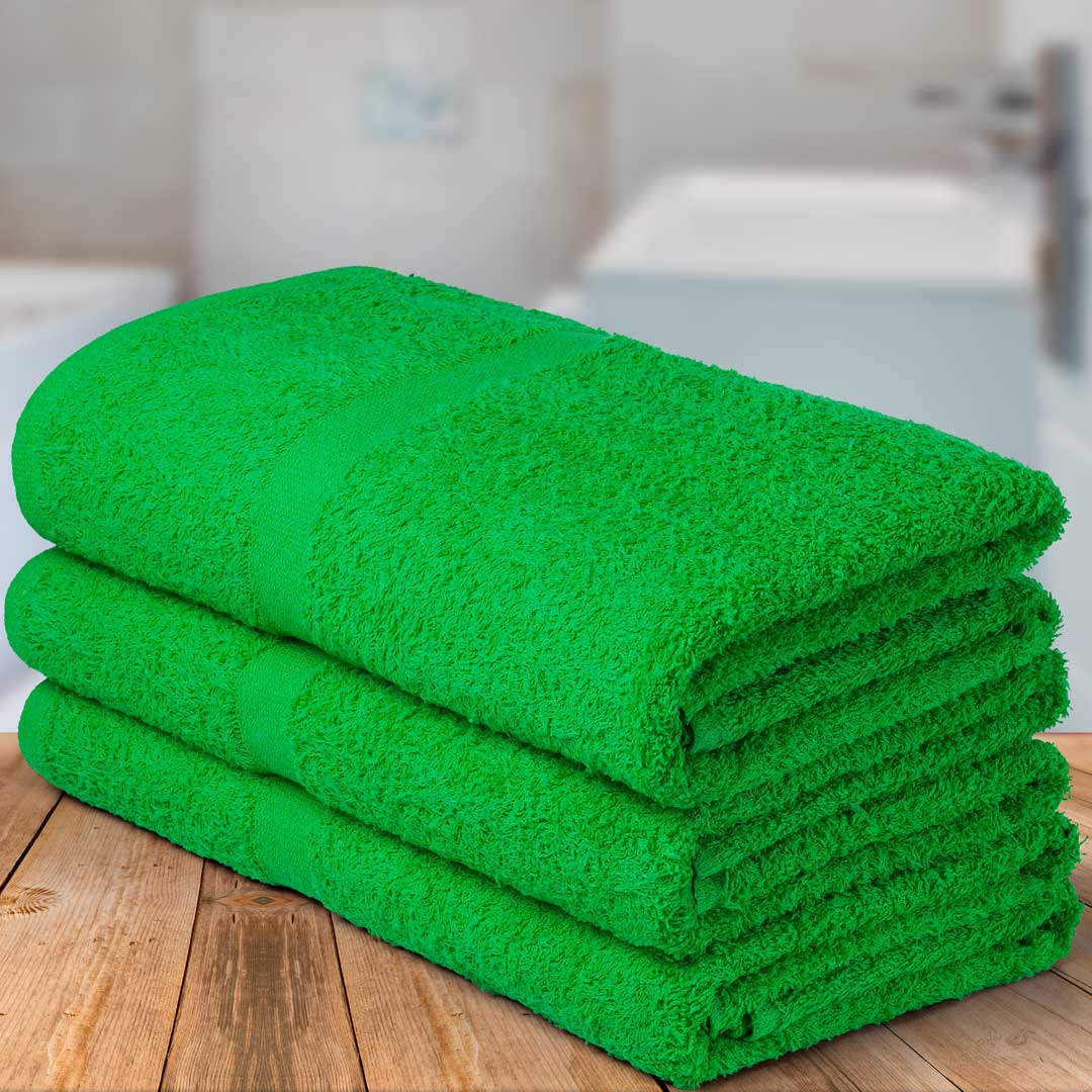 TOALLA SOLO FONDO VERDE ESMERALDA CUERPO 75X150