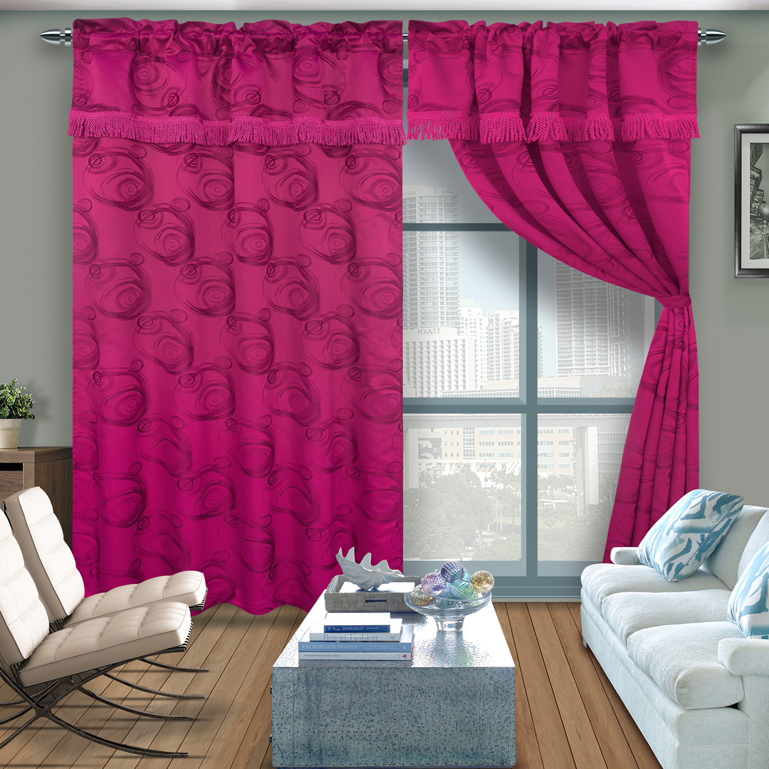 Cortina Fleco Grueso  Fucsia