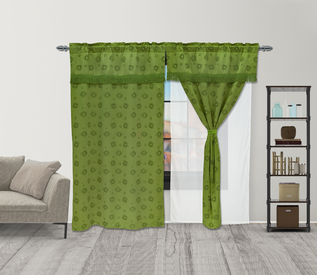 Cortina Fleco Grueso  Verde