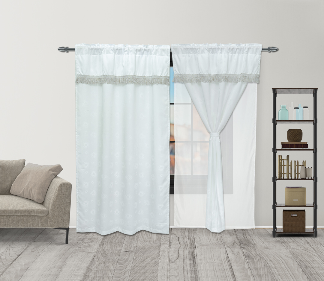 Cortina Fleco Grueso  Blanca