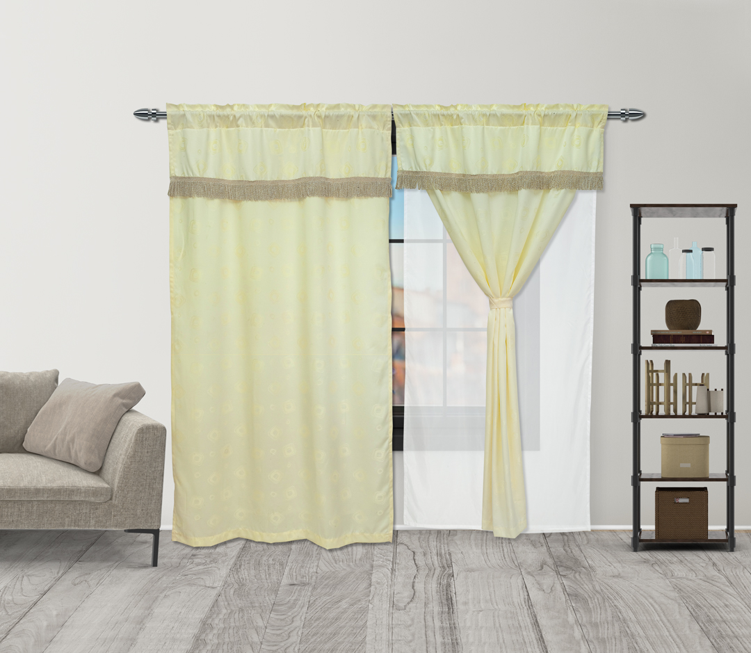 Cortina Fleco Grueso  Beige