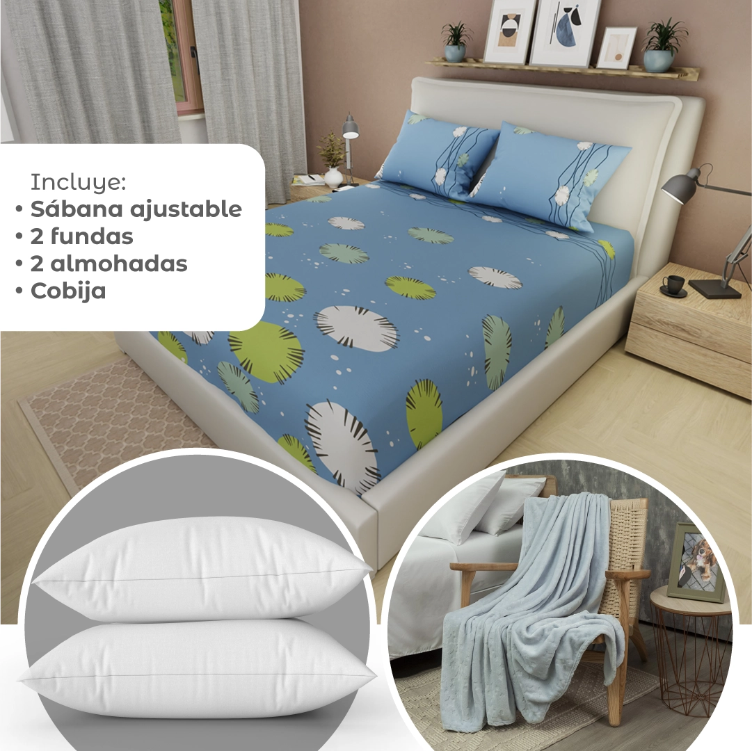 Combos Súper Confort Azul Hielo