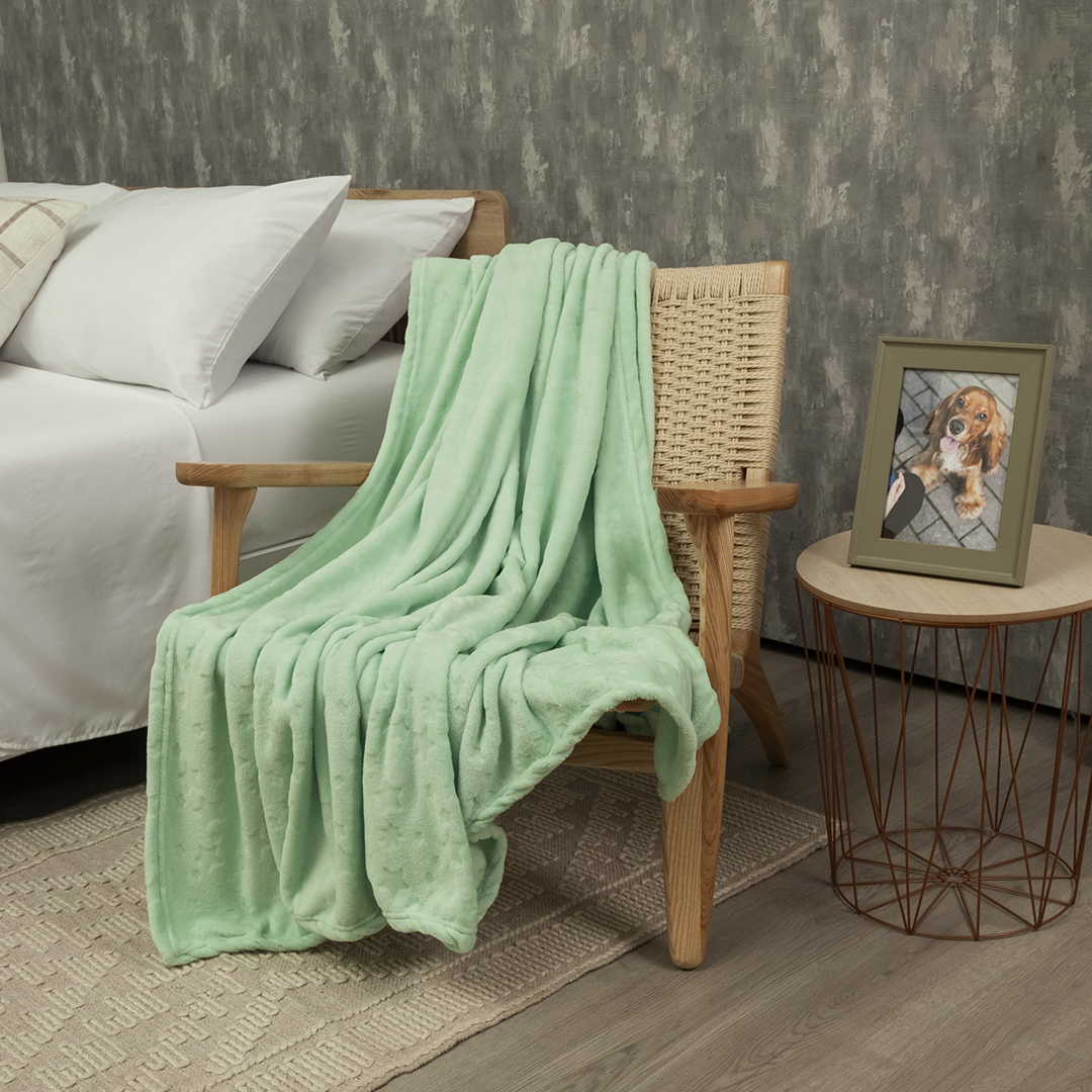 Cobija Comfortsoft Verde Manzana Estrellas Suave
