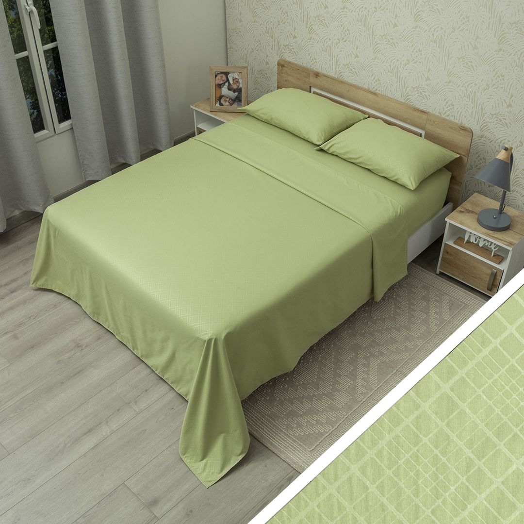 Juego De Sábana Monet Vitral Verde