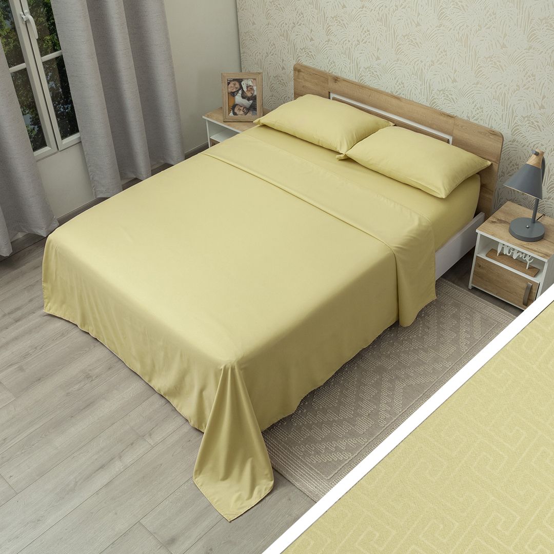 Juego De Sábana Monet Trama Zen Almendra