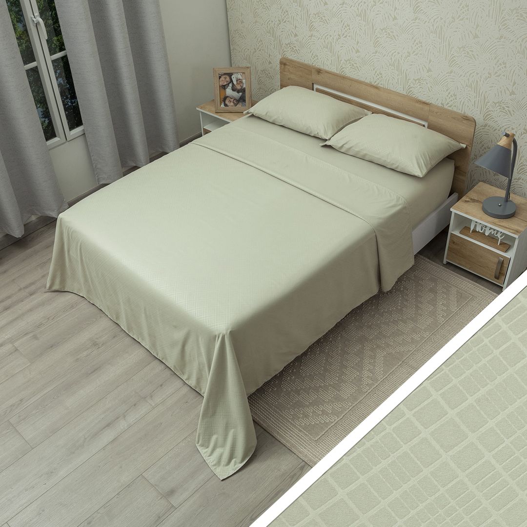 Juego De Sábana Monet Vitral Gris