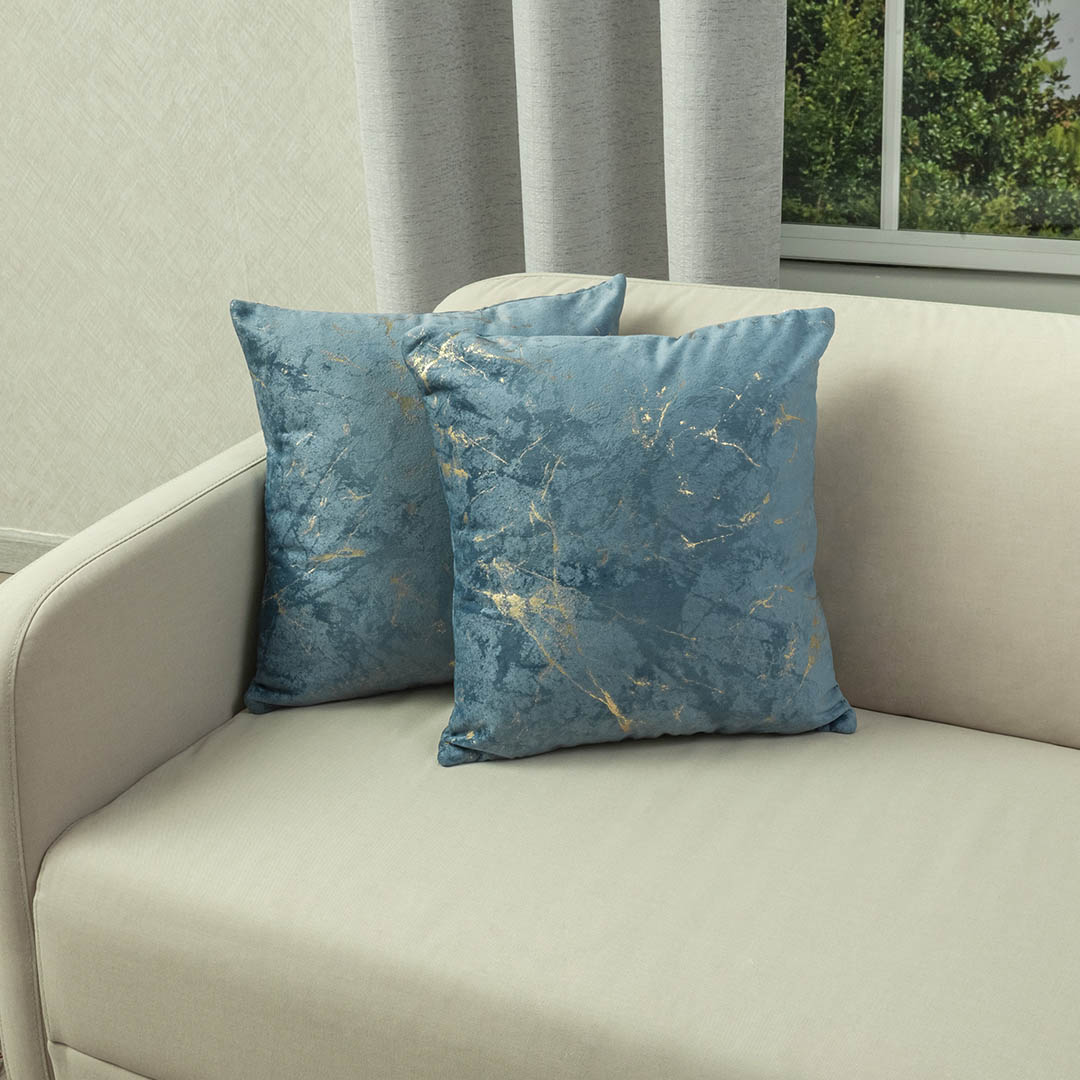 Forro Cojín Vividhata Arte de Seda Azul