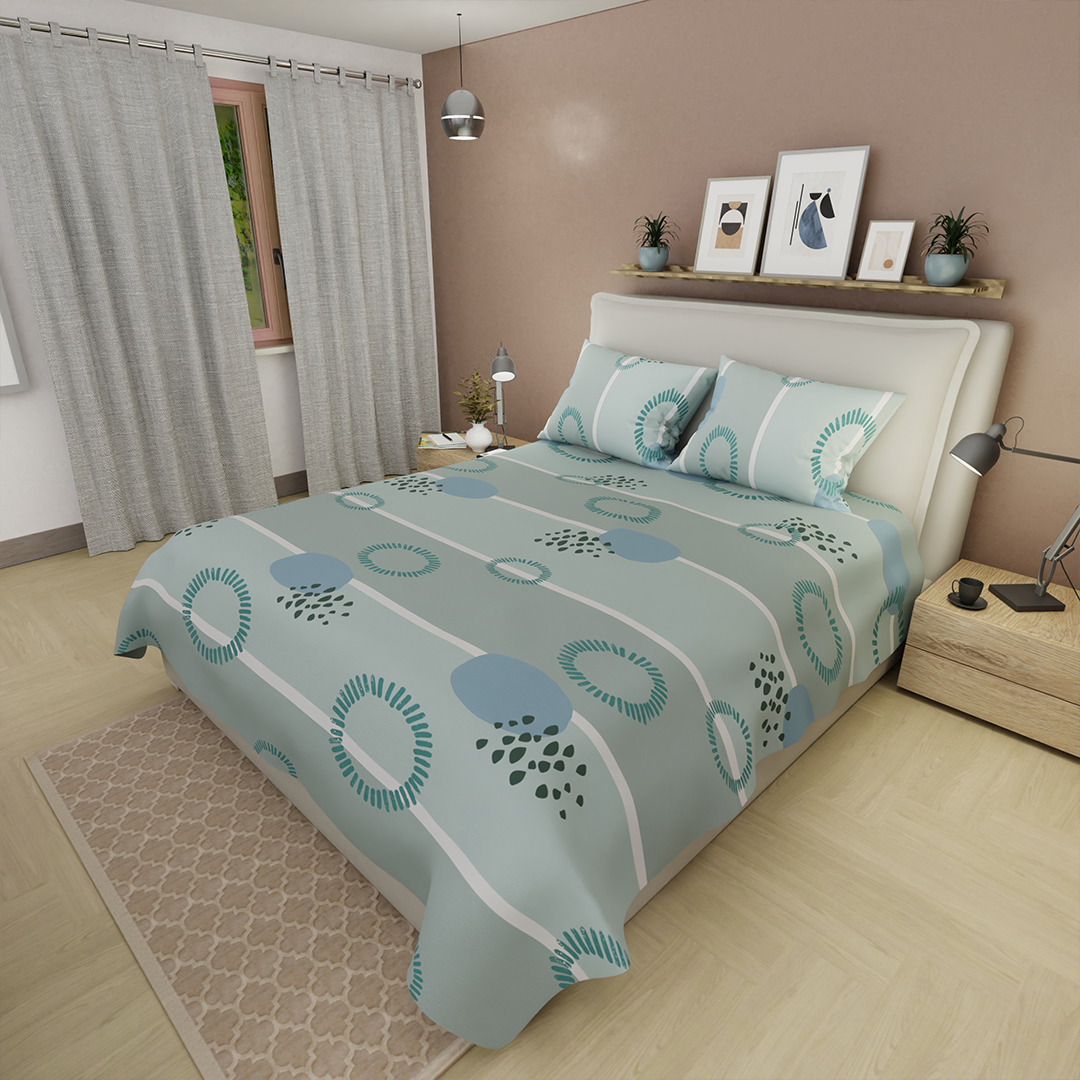 Juego De Sabanas 180 Hilos Curvas con Estilo