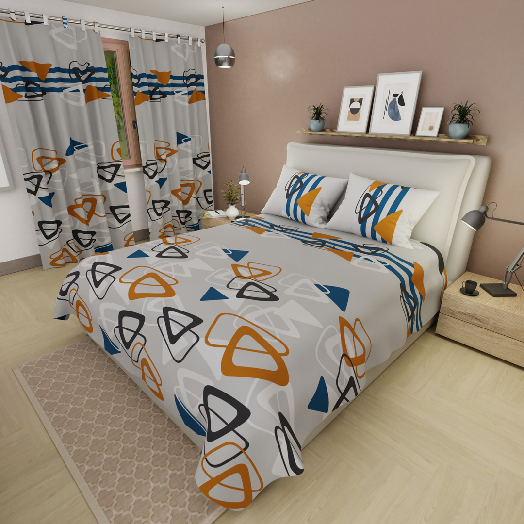 Juego de Sábanas Microfibra Suavizada Vórtice Cromático