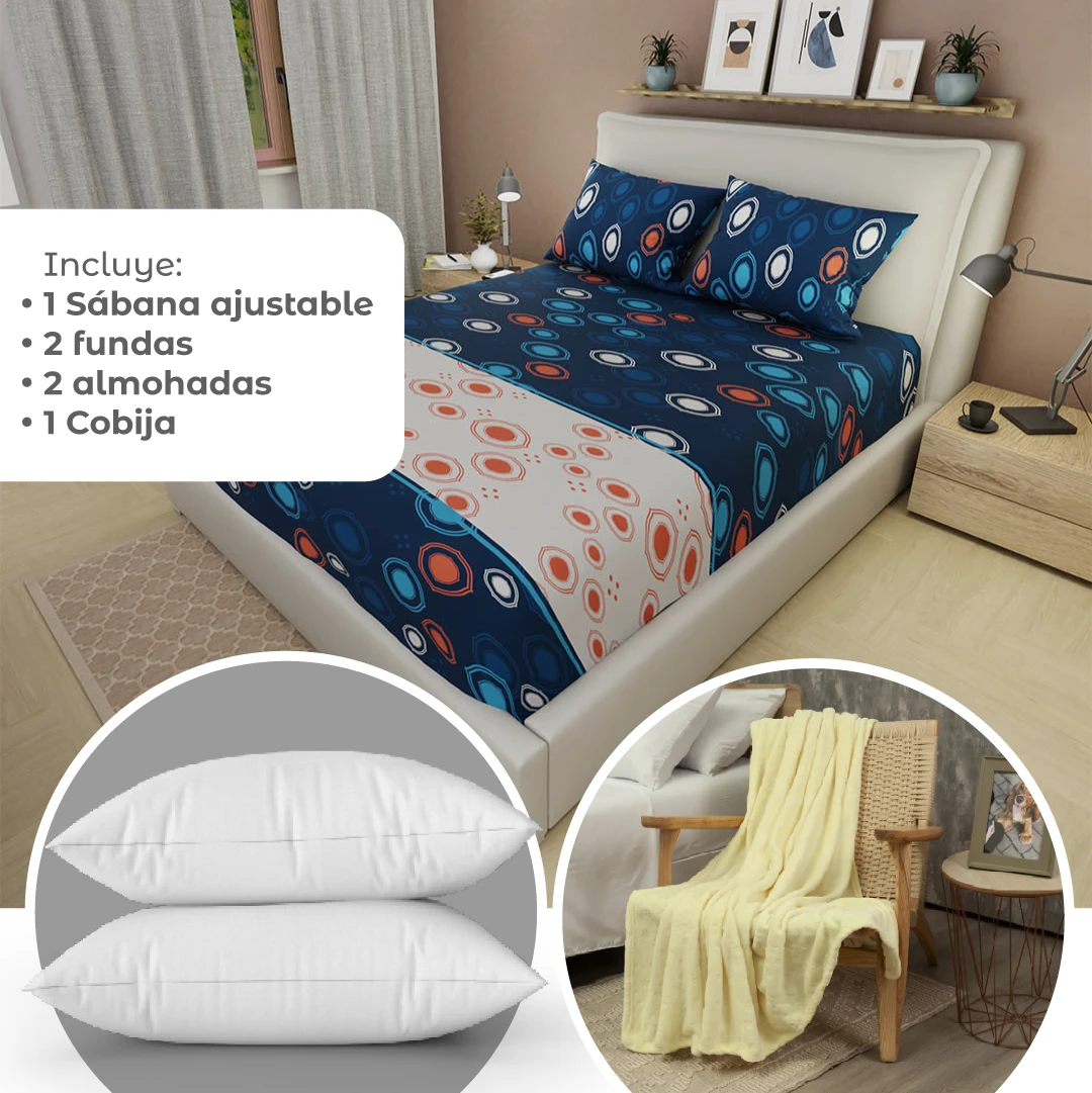 Combos Súper Confort Azul - Amarillo