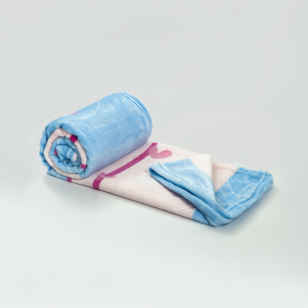 Cobija Viajera Líneas de Amor Entre Corazones