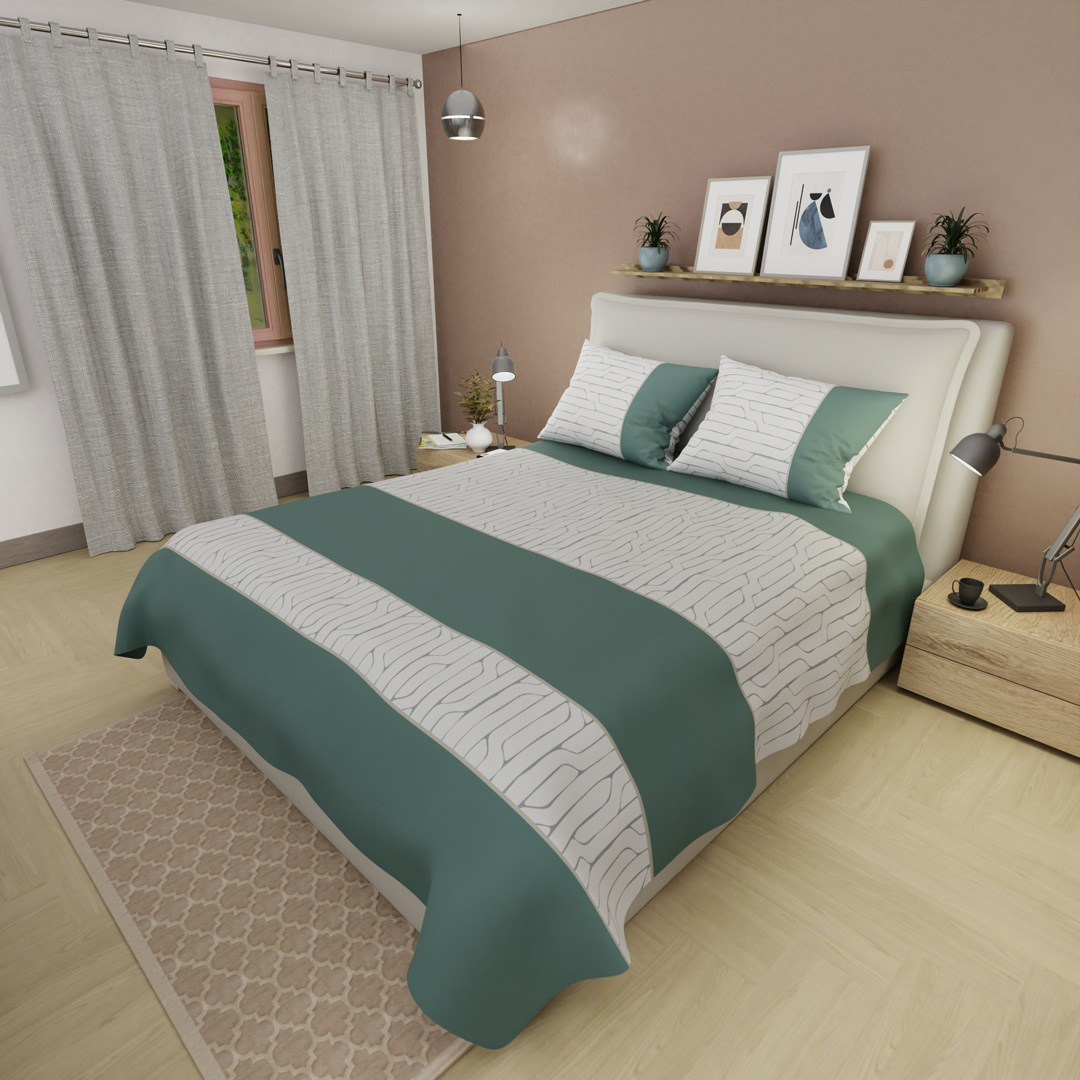 Juego de Sábanas de 250 Hilos Cauce de Líneas