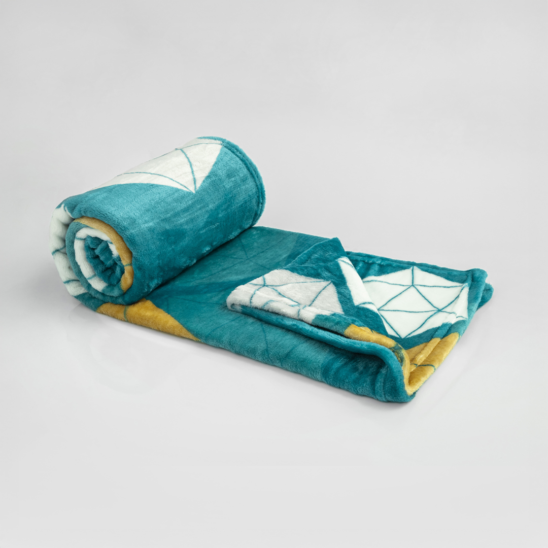 Cobija Viajera Hexágonos Verdes