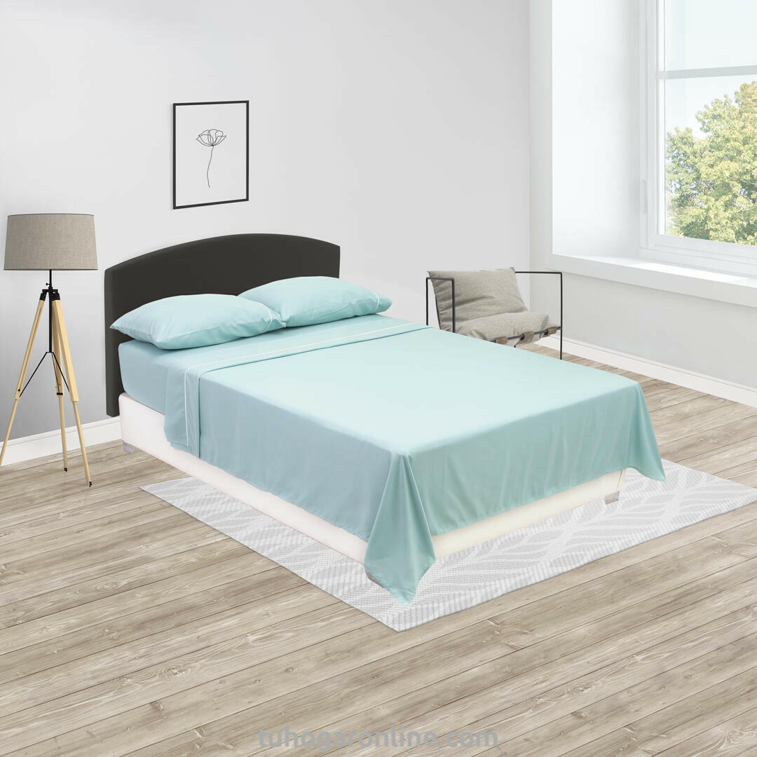 JUEGO DE SÁBANAS MICROFIBRA SUAVIZADA BÁSICA AZUL CIELO