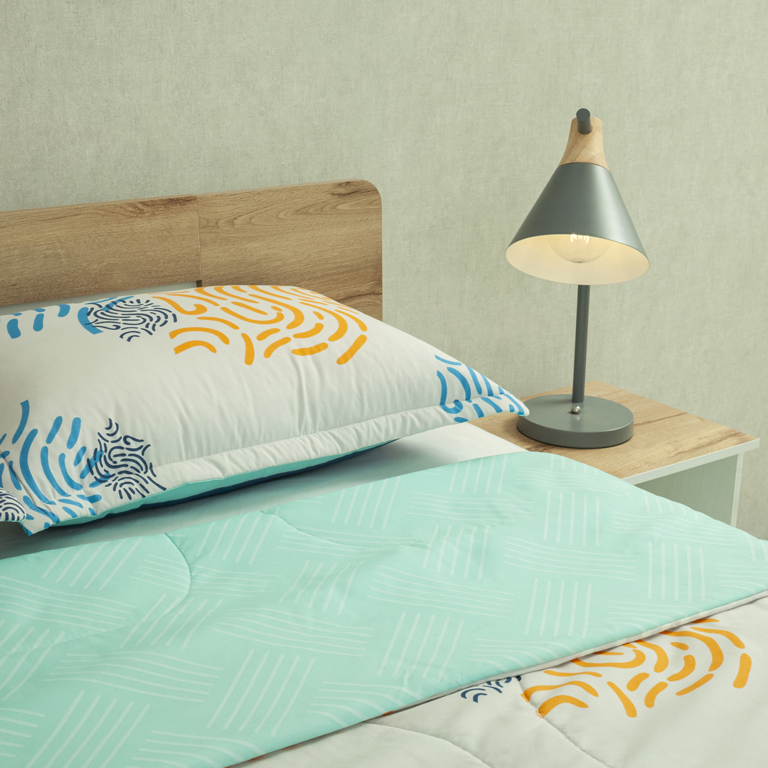 Cubrelecho Semiacolchado Doble Faz Marea Serena