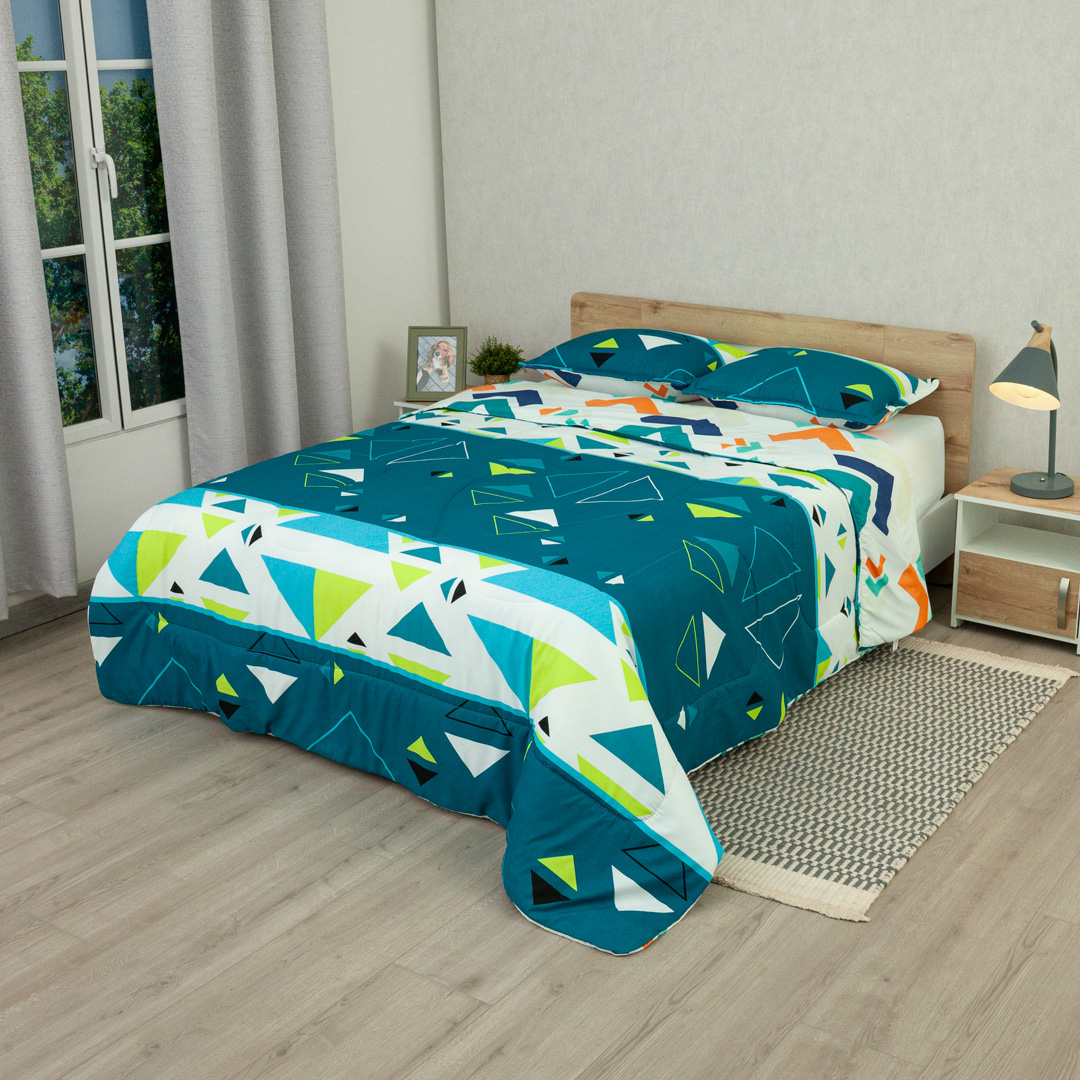 Cubrelecho Semiacolchado Doble Faz Pulse Moderno