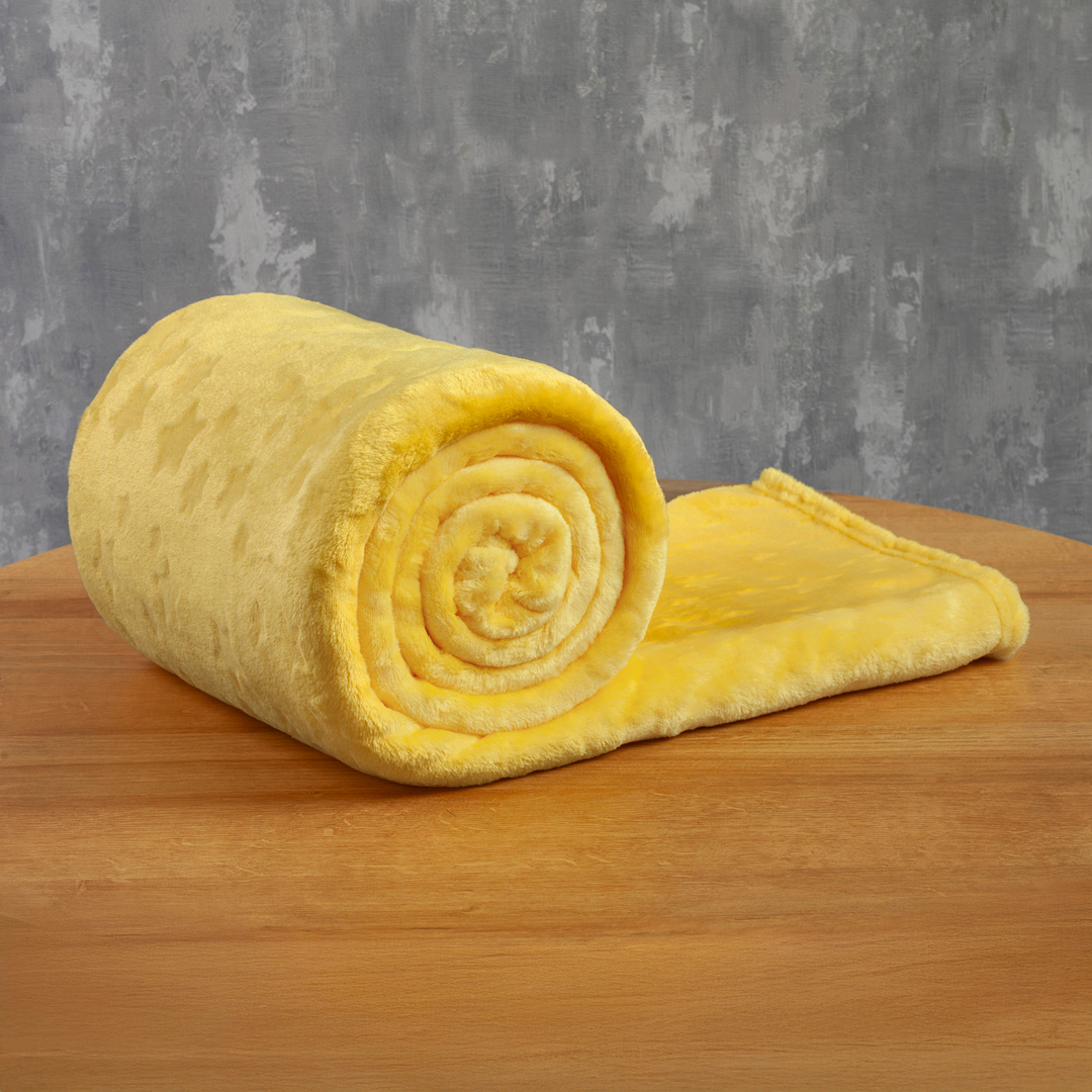 Cobija Comfortsoft Amarilla  Estrellas Suave