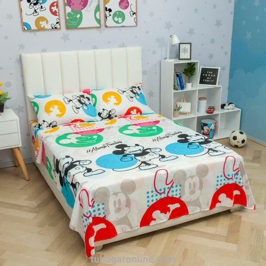 JUEGO DE SÁBANAS DISNEY PLUS MICKEY MOUSE