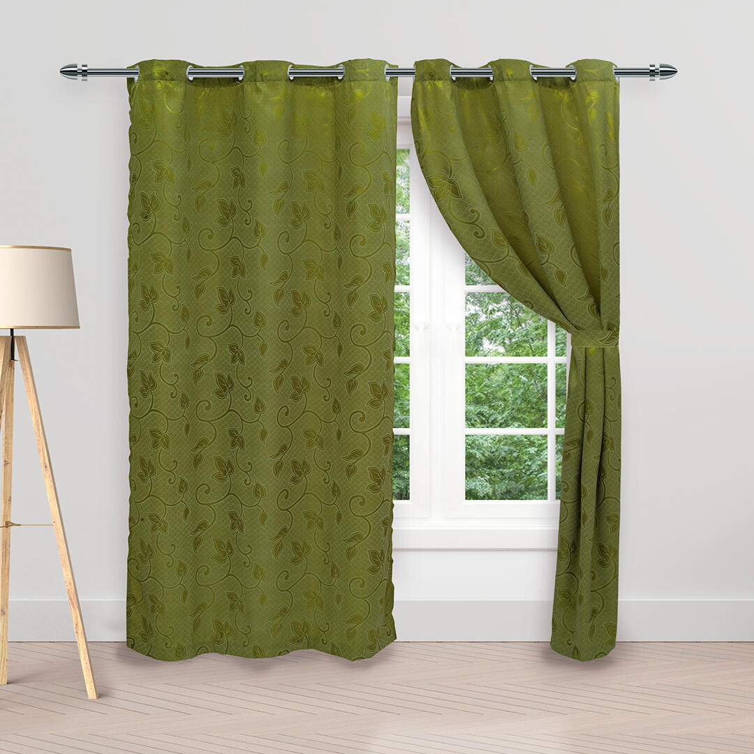    CORTINA PERGAMINO ARGOLLA  VERDE