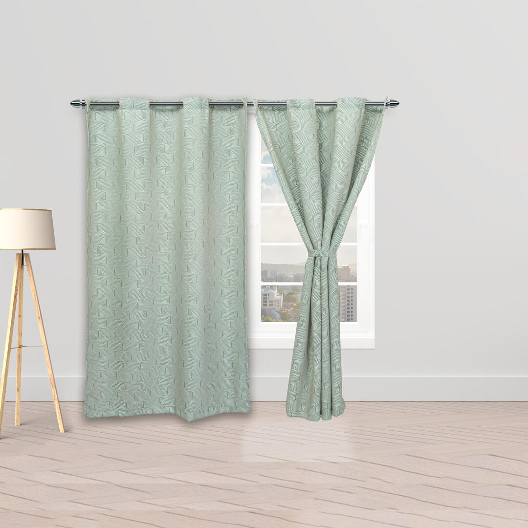 CORTINA BLACKOUT CUBISTA ARGOLLA VERDE PISTACHO