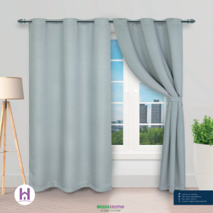 Cortina Lona báltica Black Out Anti luz  Gris Plata
